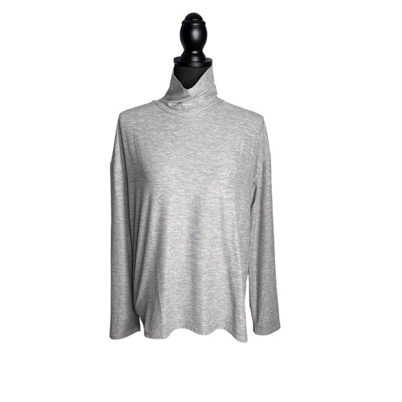Freedom Trail By Kyodan Womens Gray Turtleneck Pullover Top L - Picture 1 of 9